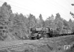 Die Dresdener 50 694 mit einem aus Länderbahnwagen gebildeten Personenzug bei Dresden-Klotzsche. (08.07.1968) <i>Foto: Will A. Reed</i>
