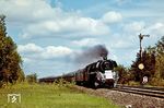 Am 31. Mai 1980 beendete die Deutsche Reichsbahn offiziell den hochwertigen planmäßigen Schnellzugdampfbetrieb auf deutschen Gleisen. Das letzte Schnellzugpaar D 813/D 914 wurde von der Stralsunder 03 0010 gefahren, die hier auf dem Hinweg nach Berlin-Lichtenberg kurz vor Oranienburg abgelichtet wurde. Unerwartet kam es dann durch die drastische Anhebung der sowjetischen Ölpreise noch zu einer Schnellzug-Dampf-Renaissance und Wiedergeburt der kohlegefeuerten ehemaligen Dresdner 01 beim Bw Saalfeld (Saale). Auch das Bw Oebisfelde beförderte noch bis ins Jahr 1982 den D 447 mit Loks der Baureihe 41. (31.05.1980) <i>Foto: Dr. Uwe Knoblauch</i>