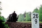 38 1523 vom Bw Frankfurt (Oder) mit einem Personenzug zwischen Erkner und Fangschleuse. (01.06.1969) <i>Foto: Klaus D. Holzborn</i>