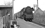 65 1058 (Bw Leipzig Hbf West) fährt mit P 4712 nach Leipzig in den Haltepunkt Großpösna bei Leipzig ein. (03.1977) <i>Foto: Burkhard Wollny</i>