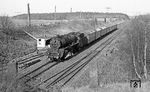 03 2067 (Bw Lutherstadt Wittenberg) mit P 3517 auf dem Berliner Südring am Betriebsbahnhof Diedersdorf. (04.1977) <i>Foto: Burkhard Wollny</i>