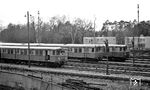 Abgestellte S-Bahnen im Bahnhof Berlin-Wannsee. (30.03.1972) <i>Foto: Burkhard Wollny</i>