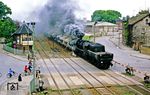 52 8025 (ex 52 1421, Baujahr 1943) fährt mit Ng 63720 nach Oebisfelde aus Haldensleben. (28.05.1987) <i>Foto: Slg. Wolfgang Bügel</i>