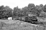 Auch am Personenzug nach Göhren ist im Haltepunkt Garftitz wieder viel los. (05.09.1983) <i>Foto: Joachim Schmidt</i>