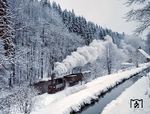 99 1561 im Preßnitztal an der alten Mühle bei Steinbach. (01.01.1978) <i>Foto: Joachim Schmidt</i>
