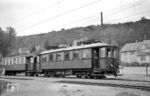ET 4 rangiert im Bahnhof Busenbach. (20.10.1962) <i>Foto: Helmut Röth</i>