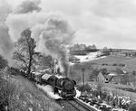 44 0305 kämpft sich mit Ng 66422 nach Gera die Steigung bei Neunhofen hinauf. (03.01.1982) <i>Foto: Joachim Schmidt</i>