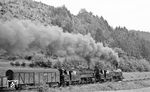 95 0027 und 95 0045 verabschieden sich vor dem Dg 55475 bei Unterloquitz in Richtung Probstzella. (07.1977) <i>Foto: Burkhard Wollny</i>