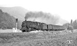 95 0045 mit P 18001 nach Sonneberg hinter Kaulsdorf. (07.1977) <i>Foto: Burkhard Wollny</i>