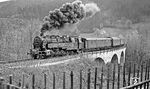 Mit der bekannten Abkürzung am Sperrgebiet vorbei über Marktgölitz durch den Wald nach Reichmannsdorf, konnte der P 18005 mit 95 0005 problemlos bei Lippelsdorf wieder erreicht werden. (05.1977) <i>Foto: Burkhard Wollny</i>