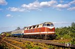 DR 118 328 (Bw Berlin Ostbf) mit dem abendlichen D 342 nach Hannover am Hüttenweg in Berlin-Wannsee. Im Zugverband läuft der einzige blau/rote Kakadu-Speisewagen der DB, der zu dieser Zeit in Hannover beheimatet war. Der ARümh 217 hatte die Wagennummer 51 80 84-80 211-6. Im Vordergrund verlaufen die neben den S-Bahngleisen angebrachten seitlichen Stromschienen. Durch die besondere Bauart der Berliner S-Bahn-Fahrzeuge konnte ein Viertelzug (bestehend aus zwei Wagen und damit die kleinste Einheit, die auf Berlins Gleisen im Liniendienst unterwegs sind) spannungslose Abschnitte von bis zu 27 Meter befahren, weil immer ein Stromabnehmer eines Fahrzeugs Spannung abnehmen konnte. (1974) <i>Foto: Karsten Risch</i>