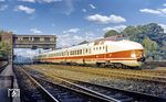 VT 175 006 als Leipziger Messe-Sonderzug im Bahnhof Berlin-Wannsee mit dem elektro-mechanischen Reiter-Stellwerk "Ws" aus dem Jahr 1929.  (09.1979) <i>Foto: Karsten Risch</i>