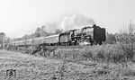 01 2204 mit D 270 "Meridian" nach Malmö bei Golßen in der Niederlausitz, etwa 50 km südlich der Berliner Stadtgrenze.  (05.1976) <i>Foto: Karsten Risch</i>