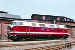 DR 118 125 vom Bw Eisenach präsentiert sich in der Einsatzdienststelle Gotha. Nach nur 26 Einsatzjahren schied sie am 03.09.1991 aus dem Dienst aus. (14.05.1988) <i>Foto: Hans-Jürgen Trunk</i>