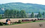 44 1093 mit Ng 66478 nach Camburg im Saaletal bei Etzelbach mit Burg Weißenburg, die um 1248 entstanden sein soll. (13.05.1988) <i>Foto: Wolfgang Bügel</i>