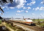 DR 175 009 (VT 18.16 09a) als Ex 70 "Vindobona" (Wien - Dresden - Berlin) bei Dransdorf. (1976) <i>Foto: Karsten Risch</i>