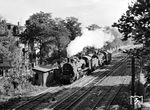38 2109 vom Bw Riesa mit einer unbekannten Schwesterlok in Borsdorf (Sachs) auf dem Weg nach Leipzig. (14.09.1964) <i>Foto: Jörg Schulze</i>