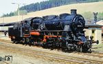 Porträtaufnahme der 58 1758 vom Bw Aue im Bahnhof Johanngeorgenstadt. (05.1976) <i>Foto: Joachim Claus</i>