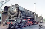 44 837 von Societe de Construction des Locomotives Batignolles Paris, Baujahr 1942 in ihrem Heimat-Bw Eisenach. Dahinter wartet die Eisenacher 41 122. (14.07.1967) <i>Foto: J. R. Broughton</i>