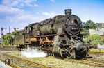 58 1111-2 (eigentlich 58 311, die 1921 von der Maschinenbaugesellschaft Karlsruhe gebaut wurde) im Bahnhof Aue. Im März 1977 wurde sie in den Westen verkauft.  (09.1975) <i>Foto: Karsten Risch</i>