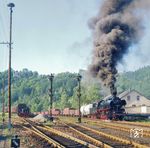 50 3646 fährt mit Ng 64345 (Karl-Marx-Stadt - Annaberg-Buchholz) aus Wolkenstein. (19.06.1983) <i>Foto: Joachim Schmidt</i>