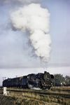 41 1132 fährt mit einem Güterzug aus Osterburg in Stendal ein. (09.1975) <i>Foto: Alan Orchand</i>