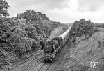 03 2117 vor D 443 (Köln - Dresden) mit dem Zuglauf über Stendal nach Magdeburg in Vinzelberg. Heute ist die einstige Hauptstrecke zur Nebenbahn, der Bahnhof zum Haltepunkt zurückgestuft. Nebenan rasen die ICE auf der Hochgeschwindigkeitsstrecke Hannover - Berlin vorbei. (12.07.1980) <i>Foto: Joachim Schmidt</i>