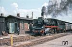 35 1102 (Bw Falkenberg) startet in Cottbus mit dem P 534 nach Falkenberg in die Heimat. (26.08.1970) <i>Foto: Robin Fell</i>