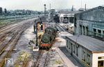 38 2414 (Schichau/Elbing, Baujahr 1919) in ihrem Heimat-Bw Leipzig Hbf Süd. Im Juli 1969 wurde sie hier ausgemustert und im September 1969 im RAW Halle (Saale) zerlegt. (09.08.1967) <i>Foto: Robin Fell</i>