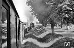 99 5611 unterwegs zwischen Arbshagen und Groß Kordshagen. Der Name der Franzburger Kreisbahnen (FKB) geht auf den damaligen Kreis Franzburg in der preußischen Provinz Pommern zurück.  (19.08.1966) <i>Foto: Gerd Wolff</i>