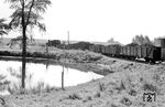 99 553 mit GmP 9201 auf dem Weg nach Putbus in Nesebanz, heute ein Ortsteil der Gemeinde Gustow im Landkreis Vorpommern-Rügen. (20.08.1966) <i>Foto: Gerd Wolff</i>