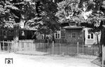 Der GmP 9201 im idyllischen Bahnhof Garz, der im Süden der Insel Rügen lag, etwa fünf Kilometer von der Küste entfernt. (20.08.1966) <i>Foto: Gerd Wolff</i>