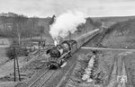 41 1289 vom Bw Saalfeld (Saale) mit P 6018 (Gera - Göschwitz) bei Hermsdorf-Klosterlausnitz. Drei Tage später wurde die Lok nach Oebisfelde abgegeben. (28.03.1978) <i>Foto: Joachim Schmidt</i>