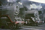 Helmstedt war das westliche Wende-Bw für die Berliner und Magdeburger Reichsbahn-Maschinen 01 048 und 41 129, die den "Interzonenzug"-Verkehr erledigten. (20.05.1967) <i>Foto: K.D.Hensel</i>