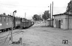 Trent war der erste Kreuzungsbahnhof 4 Kilometer südlich der Wittower Fähre gelegen. Er verschwand mit Stilllegung der Strecke nach Bergen Ost. (22.08.1966) <i>Foto: Gerd Wolff</i>