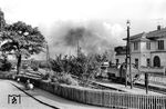 99 321 verlässt mit P 4611 den Bahnhof Bad Doberan. Der Bahnübergang an der Friedrich-Franz-Straße existiert heute noch. (24.08.1966) <i>Foto: Gerd Wolff</i>