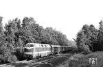 DR 118 114 vom Bw Görlitz mit P 3804 auf dem Weg nach Dresden bei Dresden-Klotzsche. (24.08.1984) <i>Foto: Thomas Fischer</i>