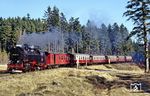99 7244 fährt mit P 14445 nach Benneckenstein in Drei Annen Hohne weiter nach Elend. (24.02.1990) <i>Foto: Wolfgang Bügel</i>