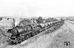 Auch 1984 noch unentbehrlich: 52 8108 vom Bw Falkenberg (ex 52 7109, WLF, Baujahr 1944) mit Dg 59683 auf der Bahnstrecke Wurzen - Eilenburg bei Kleinzschepa. (07.08.1984) <i>Foto: Thomas Fischer</i>