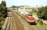 DR 110 206 (Bw Wittenberge) fährt mit P 4115 aus dem Bahnhof Ludwigslust. (31.08.1983) <i>Foto: Thomas Fischer</i>