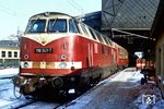DR 118 341 vom Bw Görlitz vor D 466 (Görlitz - München) im Bahnhof Dresden-Neustadt. (03.02.1987) <i>Foto: Joachim Gampe, Slg. A. Höfig</i>