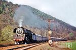 01 0531  beschleunigt den P 5033 nach Saalfeld aus Uhlstedt. (10.04.1981) <i>Foto: Thomas Fischer</i>